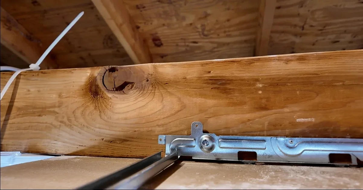 Panasonic Flex-Z Fast Bracket used to support a WhisperFit retrofit installation